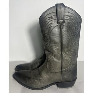 Frye Cowboy Boots Mens 10 D Gray Leather Distressed Western Boots